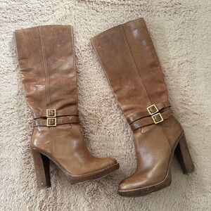 Tory Burch Brown Leather Boots